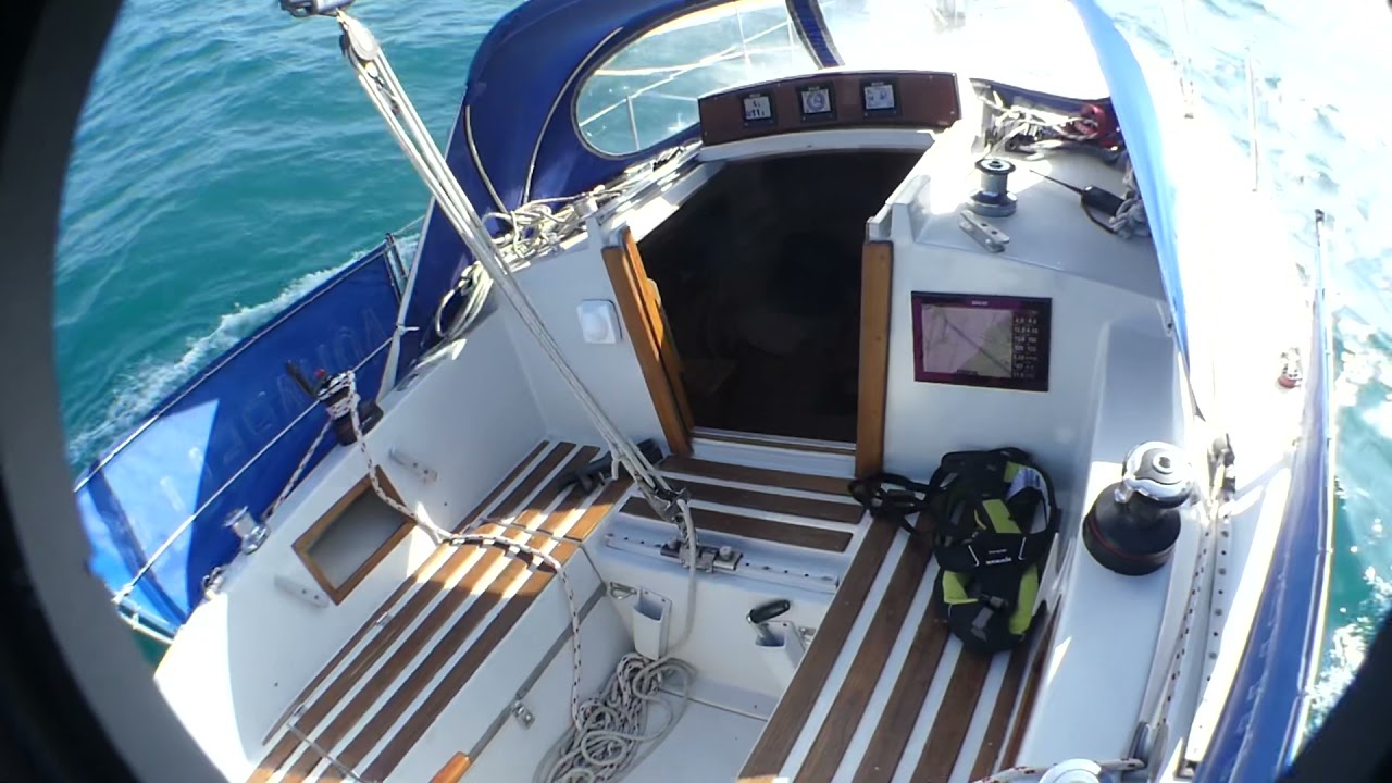 Sailing off Guernsey in Aquarelle Sadler 29