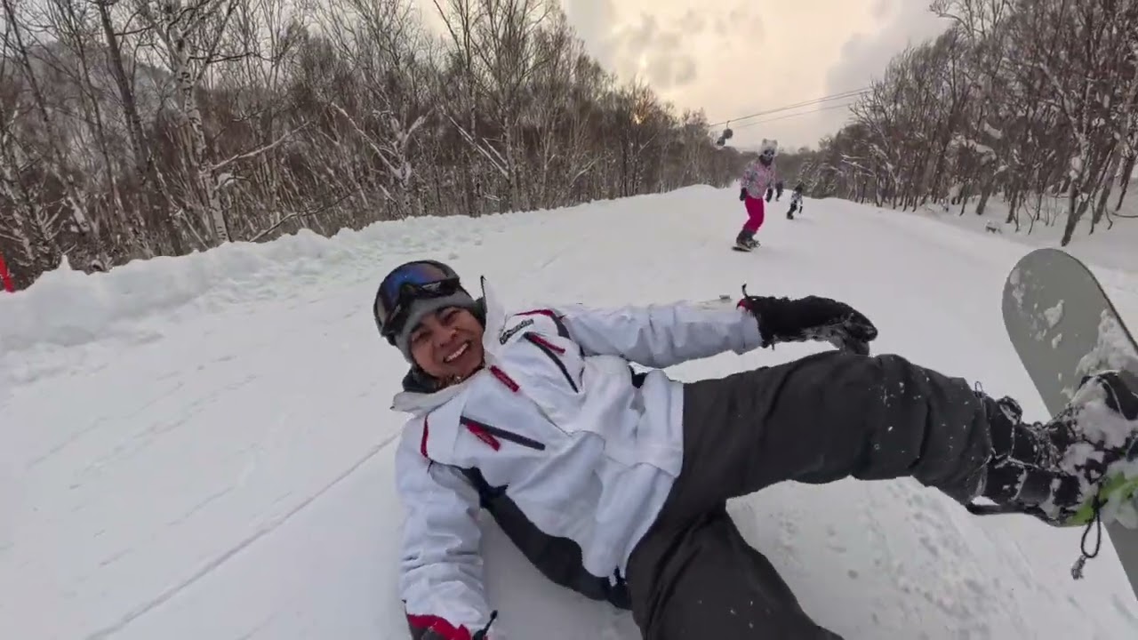 Pertama Kali Main Snowboard Di Teinei #hokkaido #sapporo #jepang #snowboard #snowboarding