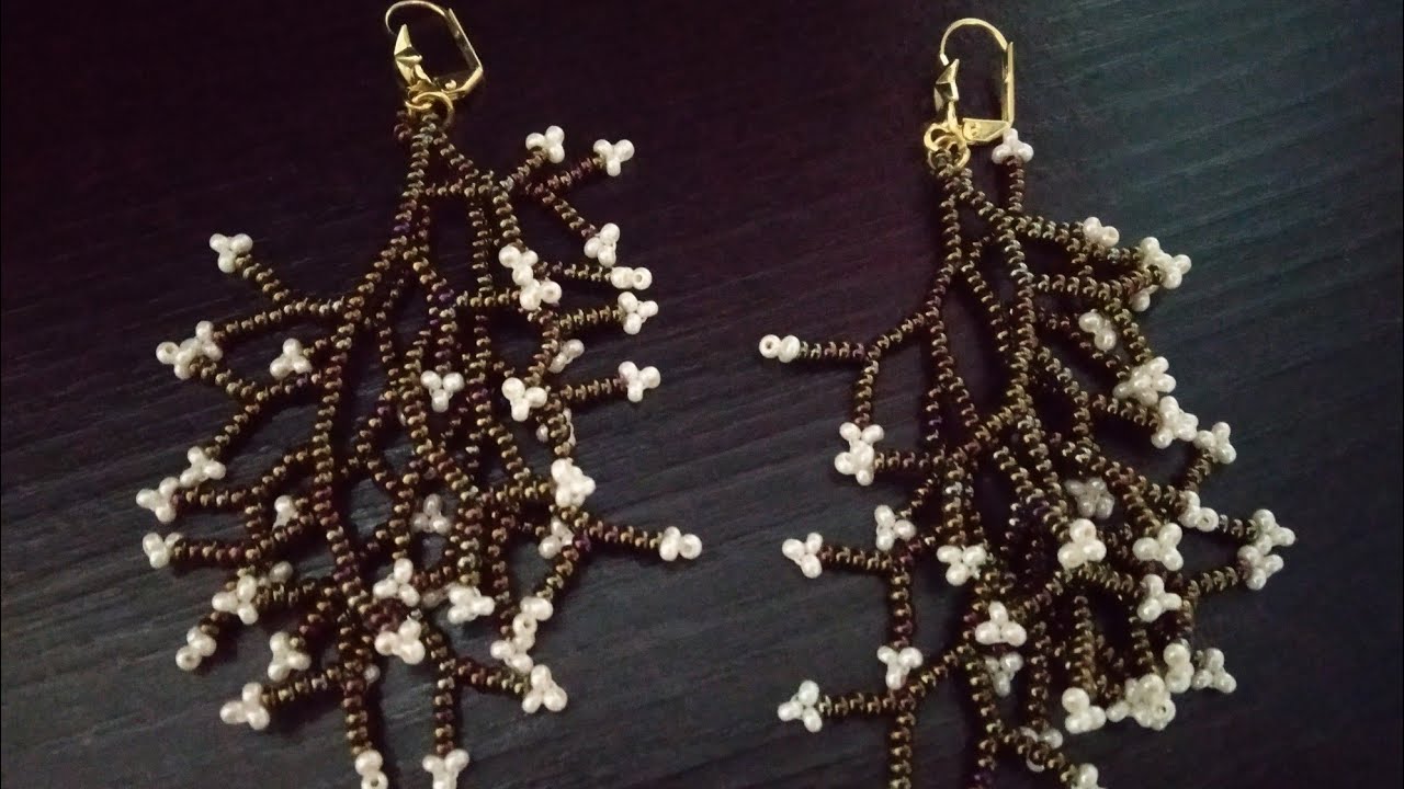 cómo hacer aretes estilo Coral, paso a paso