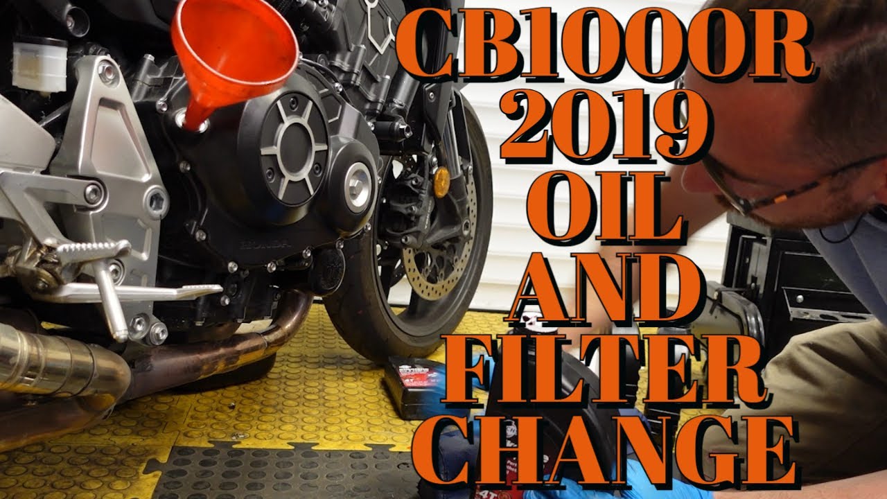 Как заменить масло и фильтр на Honda CB1000R Neo Cafe Racer 2019