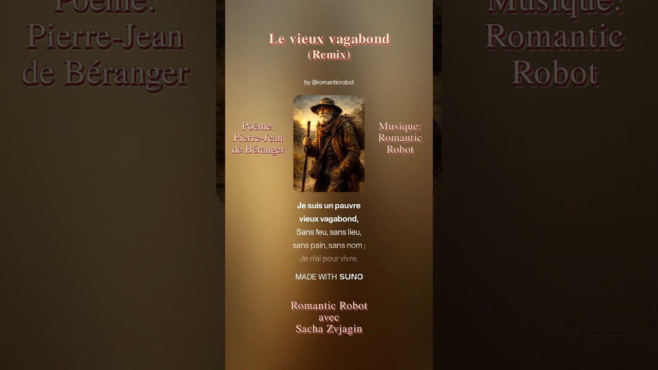 Le vieux vagabond (Remix) de Pierre-Jean de Béranger. Musique: Romantic Robot avec Sacha Zvjagin.