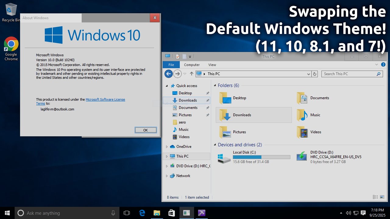 Swapping the (default) Windows themes!