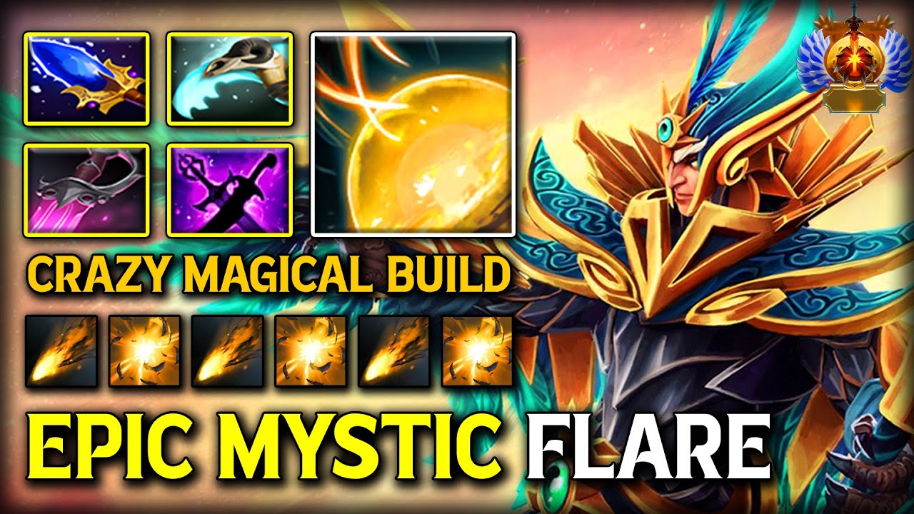 EPIC MYSTIC FLARE MID Skywrath Mage With Magical Build | Crazy Magic Damage Dealt 7.40b Dota 2