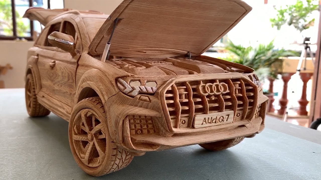резьба по дереву - AUDI Q7 2021 (New Model) - деревянная машина
