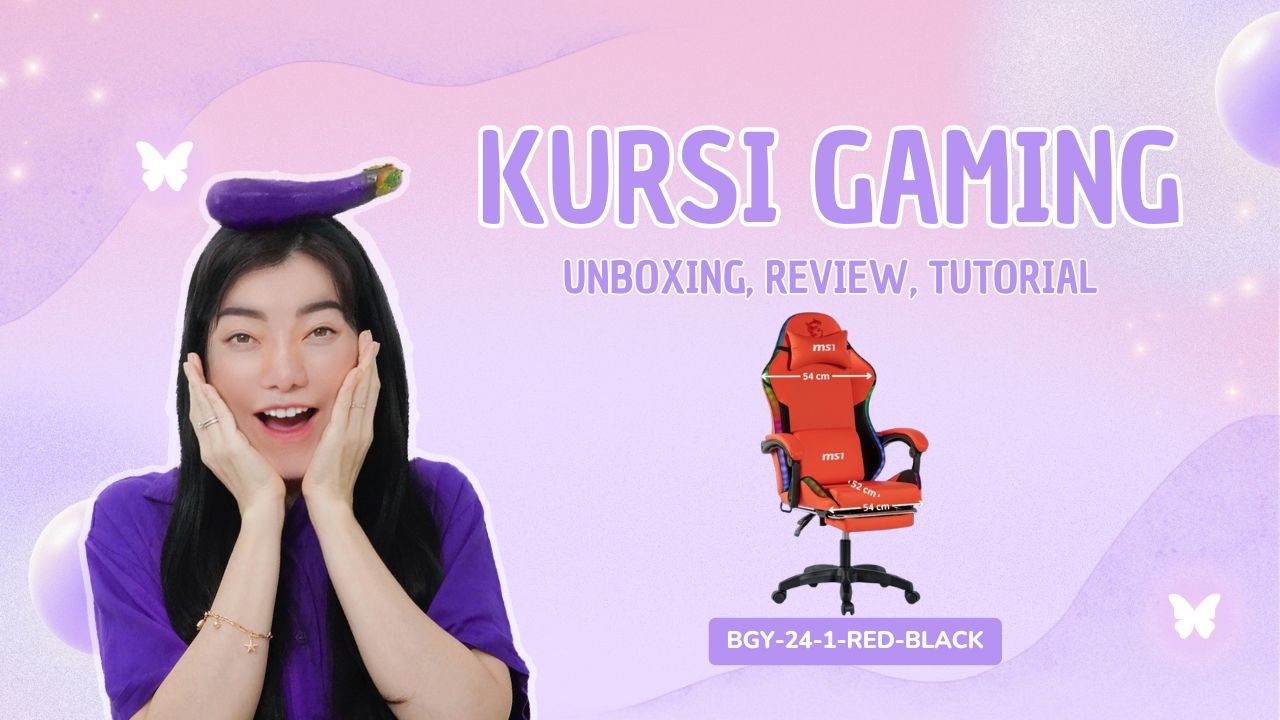 UNBOXING & CARA KURSI GAMING LED & RILEKS 🥰( BGY-24-1-RED-BLACK) ! LINK PRODUK ADA DI DESKRIPSI YA💕