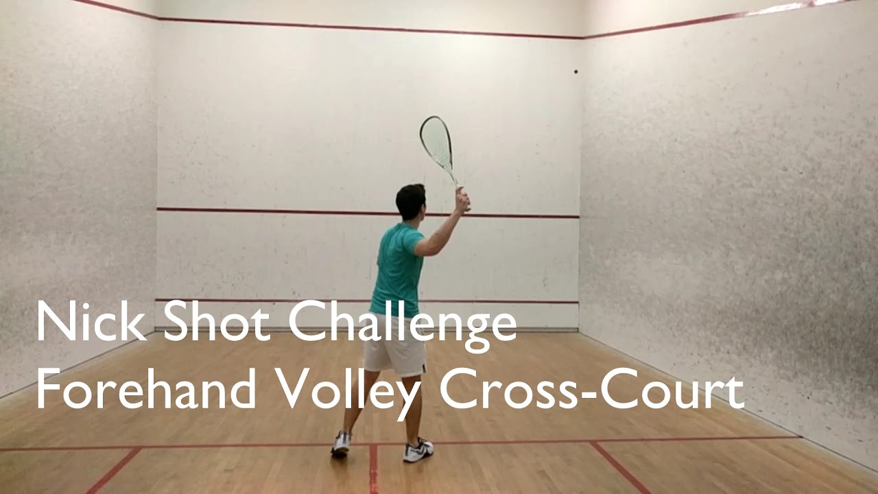 Squash - Forehand Volley Cross-Court Nick