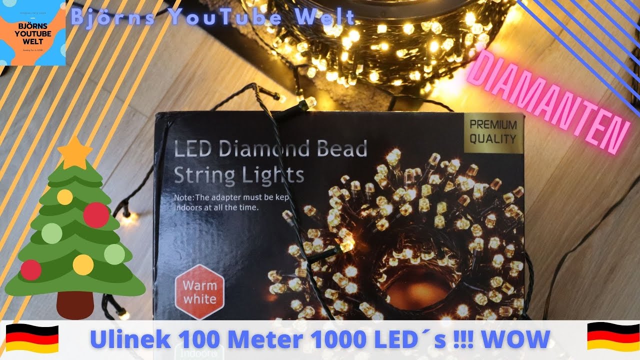 Ulinek 1000 Diamant LEDs 100 Meter Lichterkette