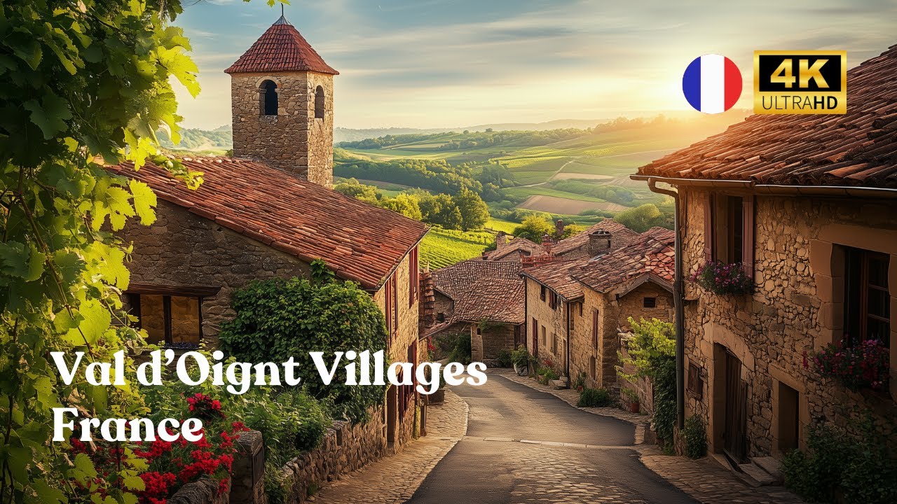 Charming French Village Tour 🇫🇷  | Most Beautiful Villages in France | 4K Video Walk | Oignt, Rhone
