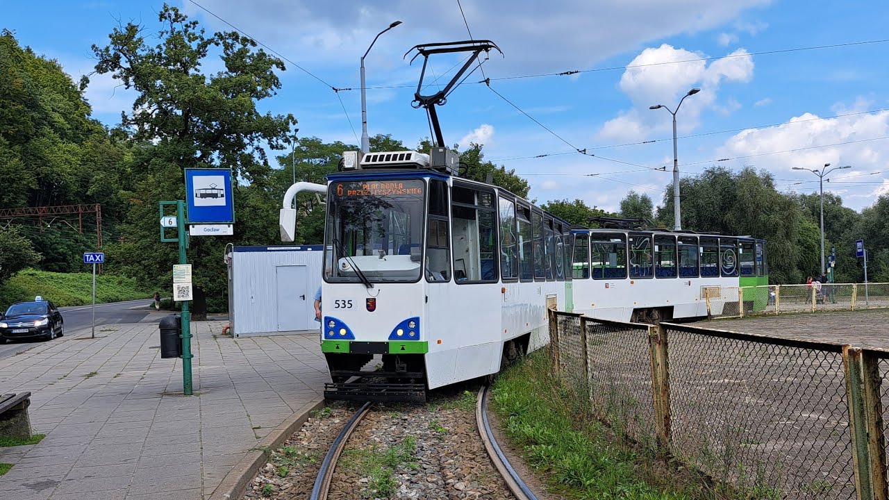 Tramwaje Szczecińskie | Linia 6 | Konstal 105Ng | Kierunek Plac Rodła przez Wyszyńskiego