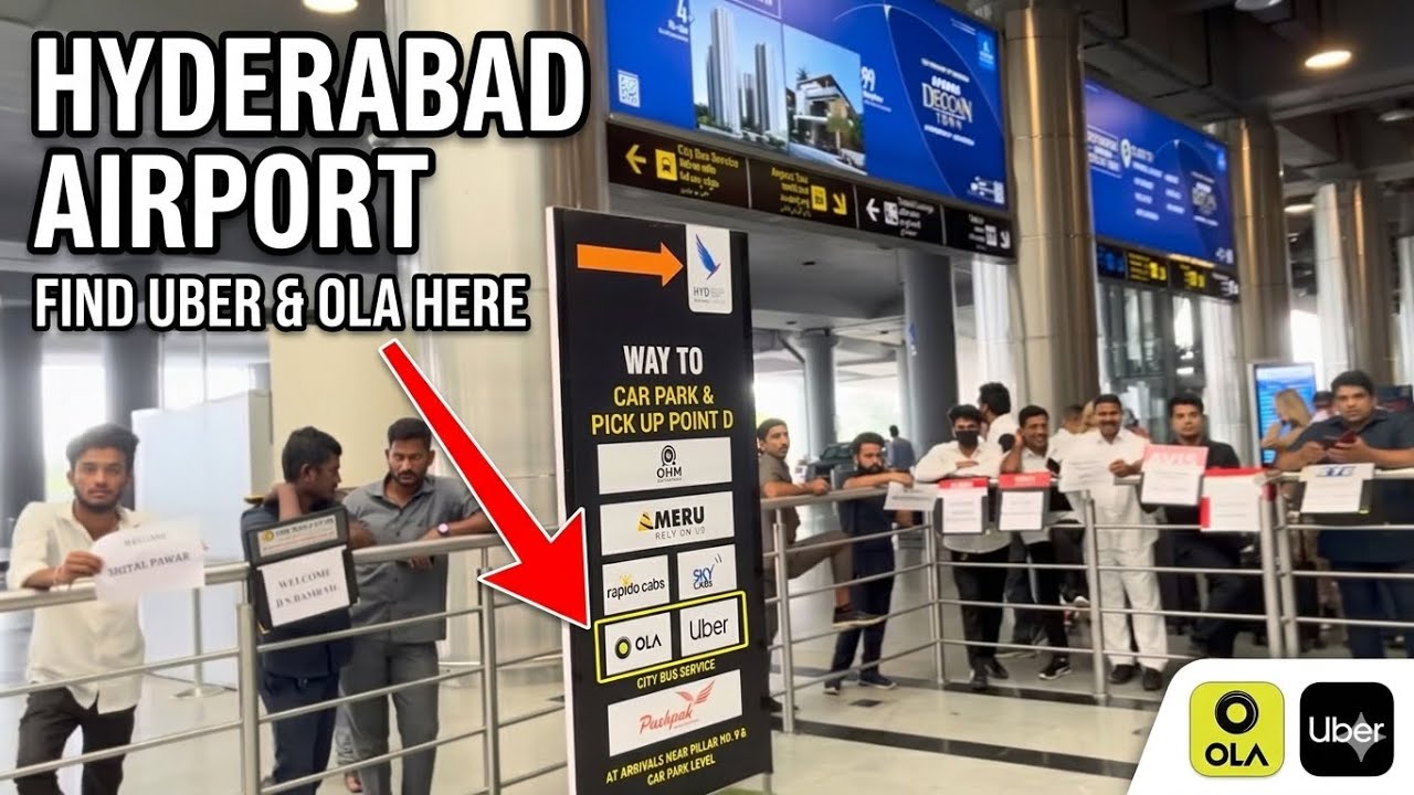 Hyderabad airport: Arrival to Uber, Ola etc Pickup point 
