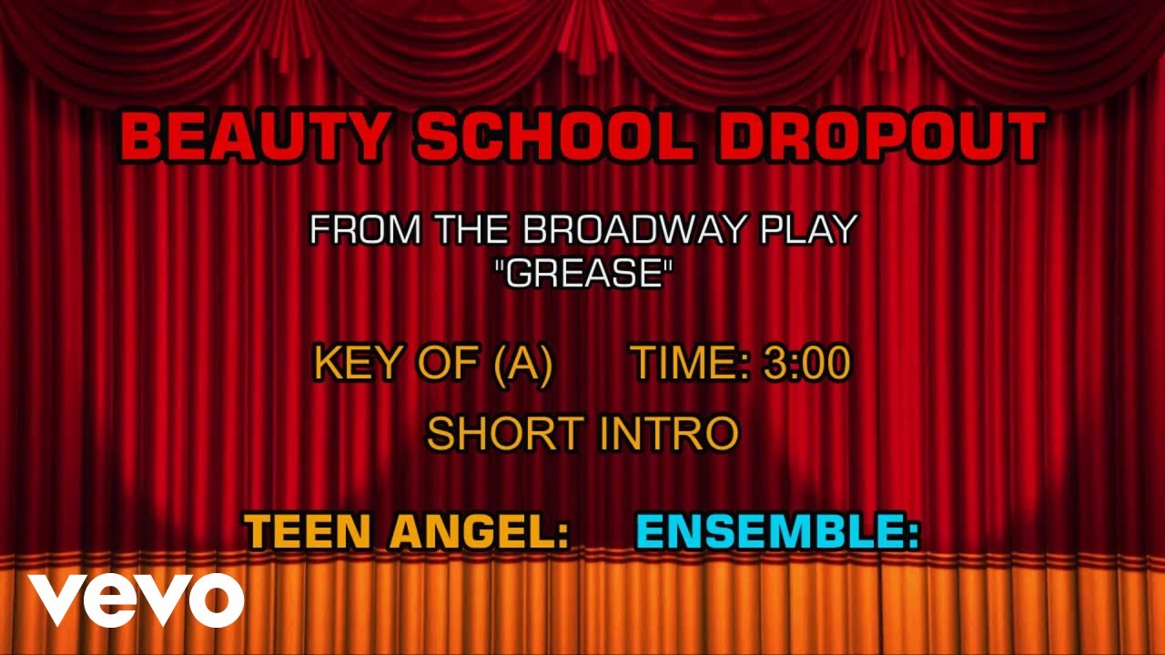 Songs from Grease - Beauty School Dropout (Karaoke)
