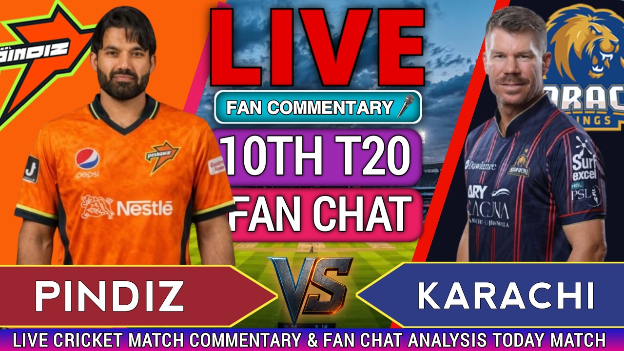 Rawalpind vs Karachi Kings Live  | QTG vs RWP vs KRK 10TH Match Live Commentary & Score
