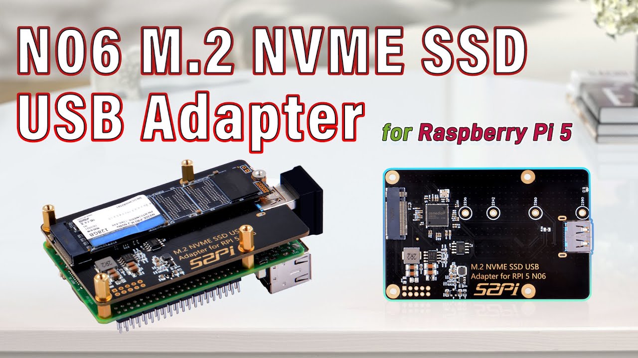 N06 M.2 NVMe SSD USB adapter for Raspberry Pi 5 tutorial