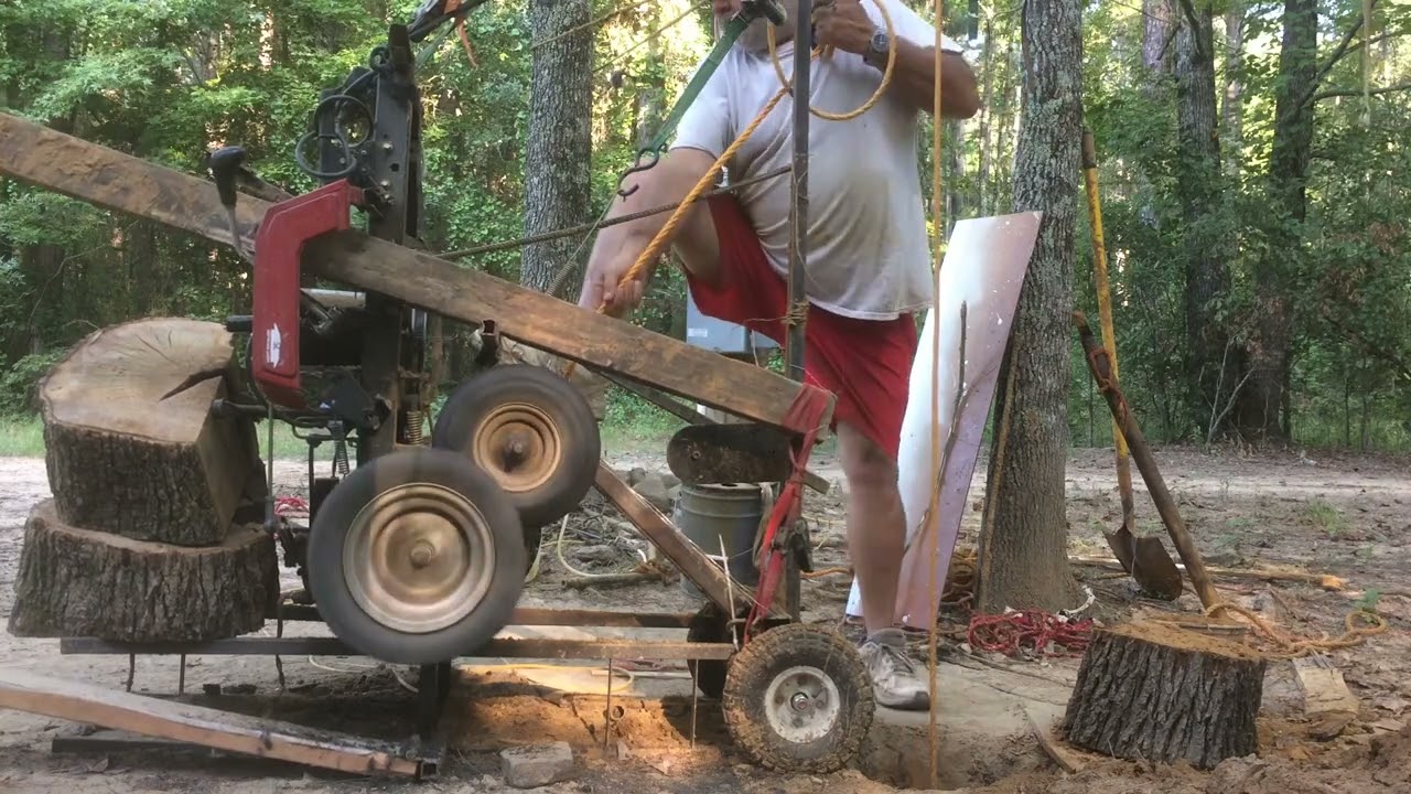 Homemade drilling rig, drilling my own water well ￼