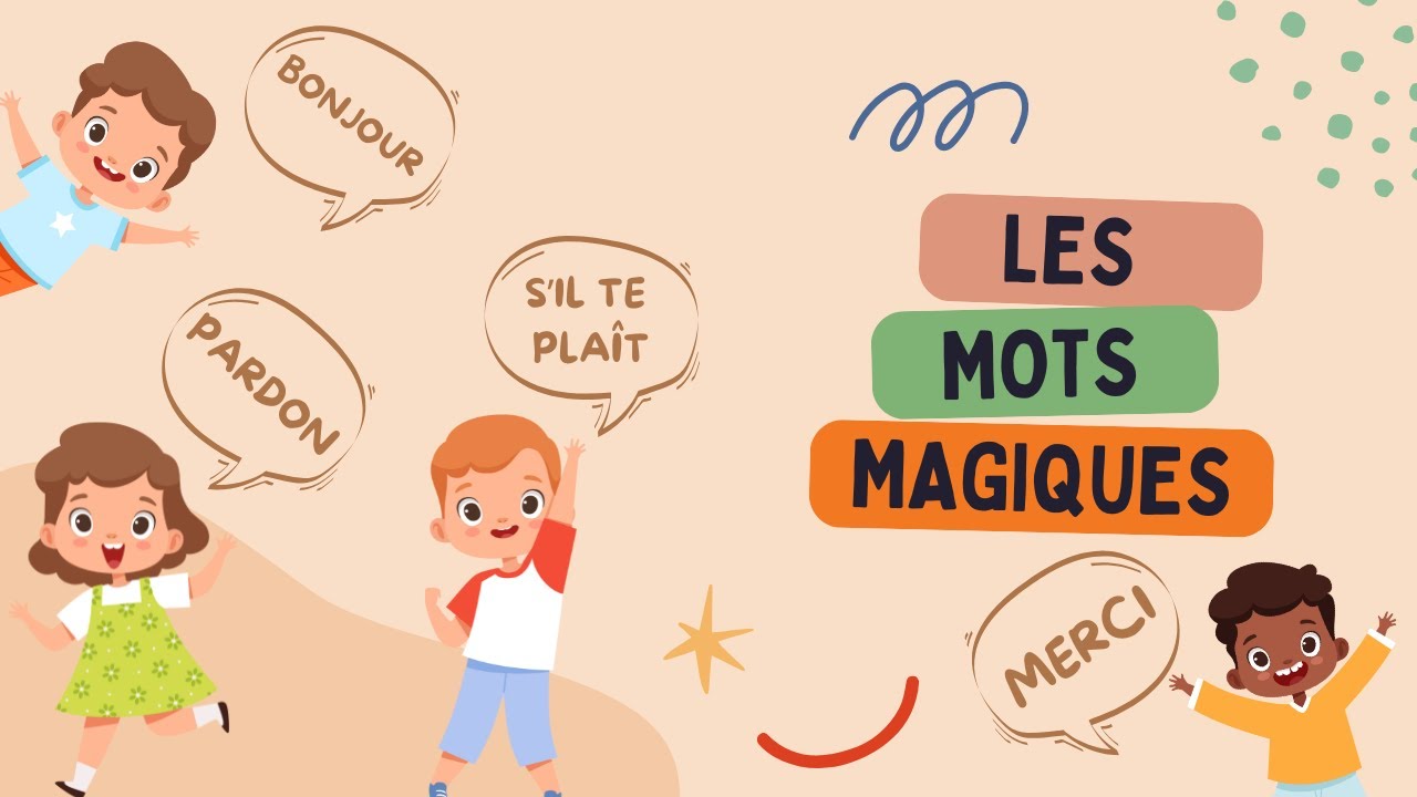 Les mots magiques - une chanson pour apprendre la politesse 🎶 comptine pour enfants #merci #bonjour