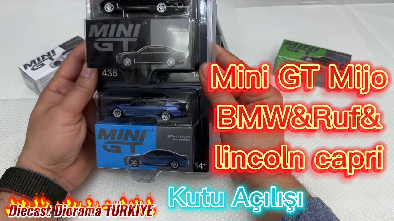 Mini GT Mijo Exclusive BMW B7 Alpina - 750 Lİ- Lincoln ve RUF Kutu Açılışı
