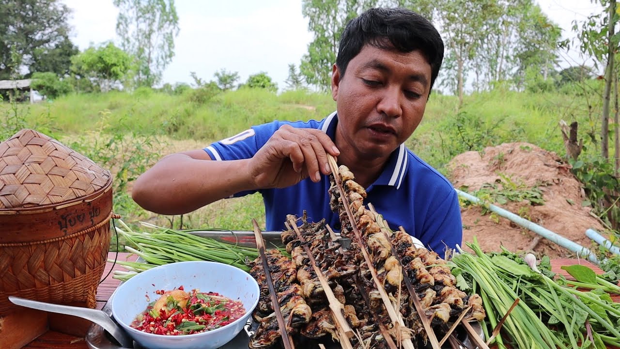 ปิ้งกบนา เน้นๆ!! 8หีบ จ้ำแจ่วบักกอกหอมๆ ต้อนรับลมหนาว