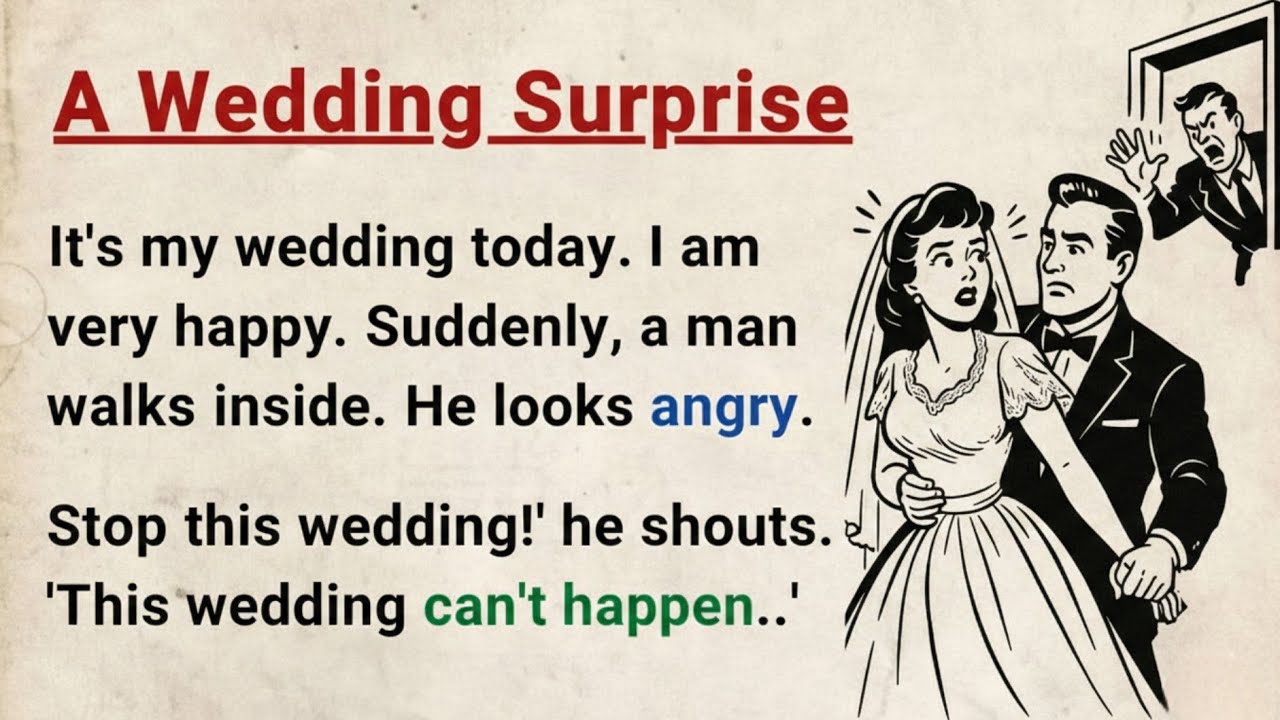 Learn English through Stories Level 3 ⭐ The Wedding Surprise – Graded Reader | English Audio Podcast