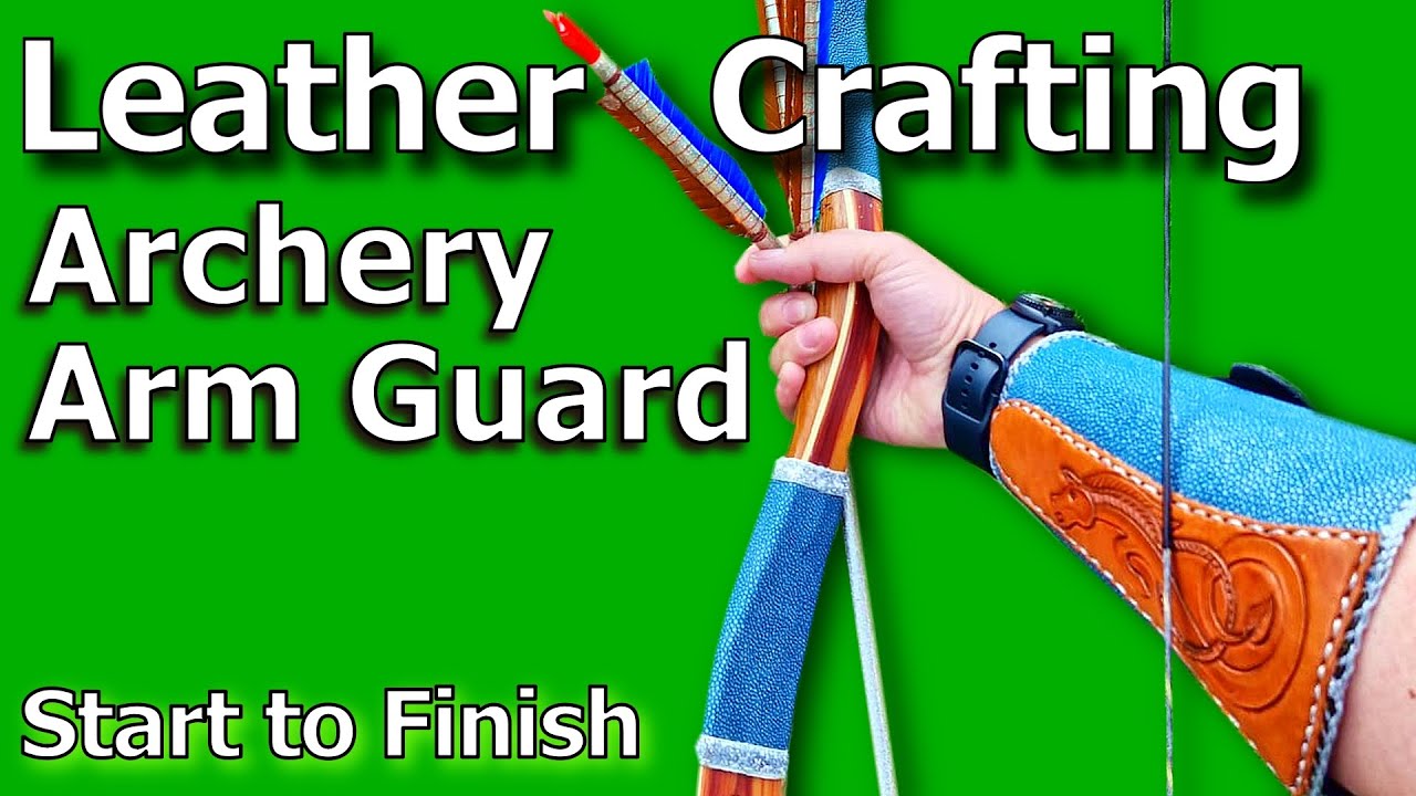 #243 Archery Arm Guard DIY Tutorial / Leather Crafting / Edge Stitching / Custom Archery Bracer