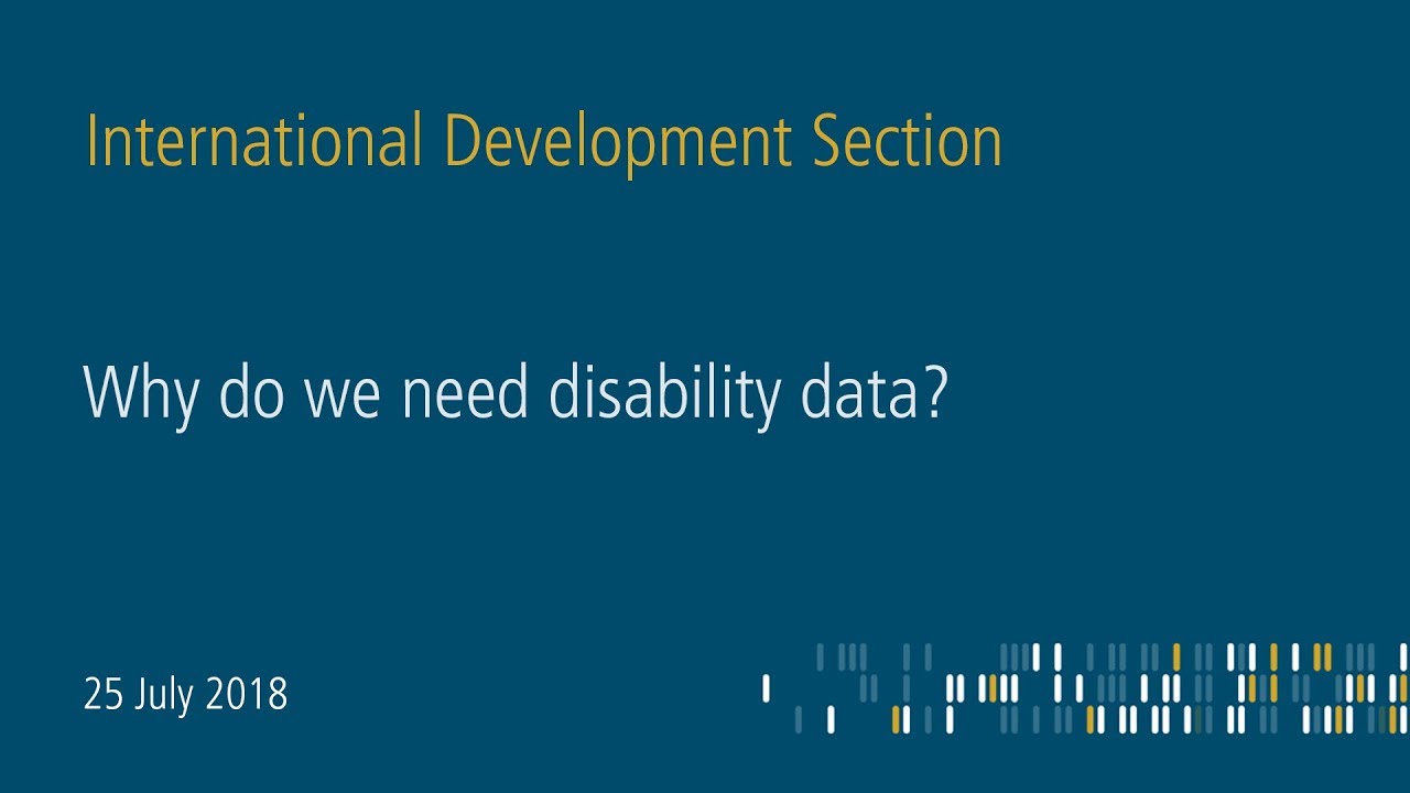 Why do we need disability data? - Making disability visible in statistics (Part 3)