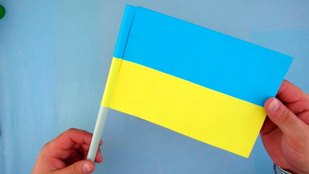Прапор України з паперу ⭐оригами 👍 флаг украины 🍭оригами флаг