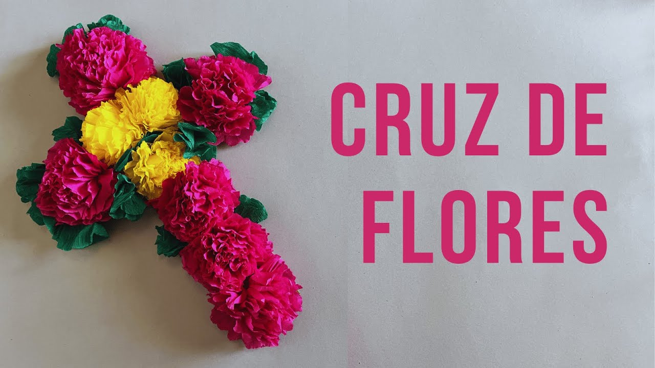 Haz una CRUZ DE FLORES DE CEMPASÚCHIL DE PAPEL| Decoraciones del DIA DE MUERTOS | FaceCraft ✂️