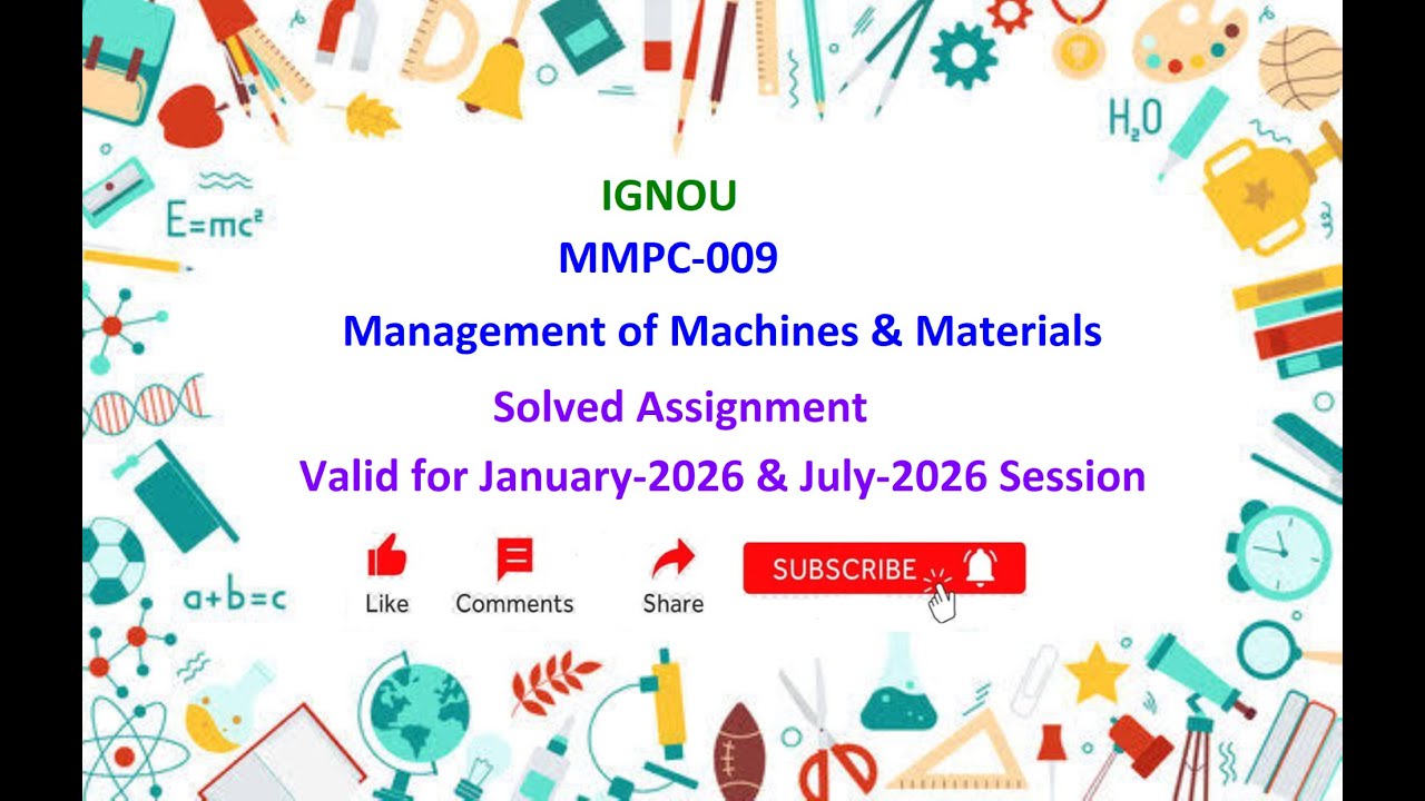 MMPC 009 SOLVED ASSIGNMENT | MMPC 009 IGNOU Solved Assignment Jan 2026 & July 2026 | IGNOU