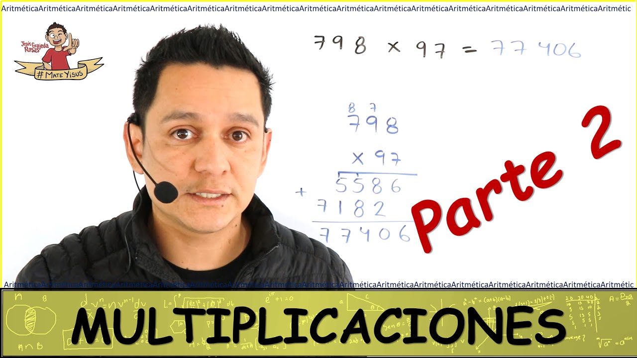 MULTIPLICACIONES. Parte 2. De un número de dos dígitos por un número de tres dígitos.