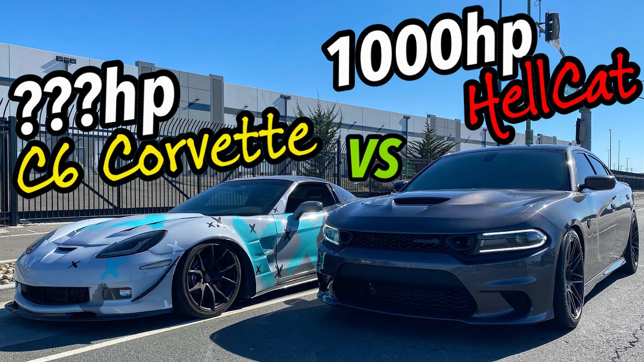 Jensen's 1000hp HellCat vs My Supercharged C6 Corvette!!! 