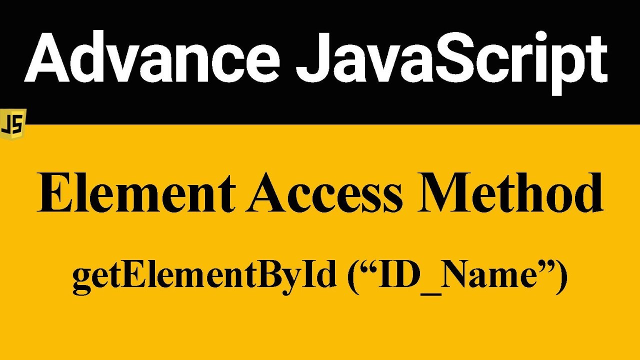 getElementById Method in JavaScript (Hindi)