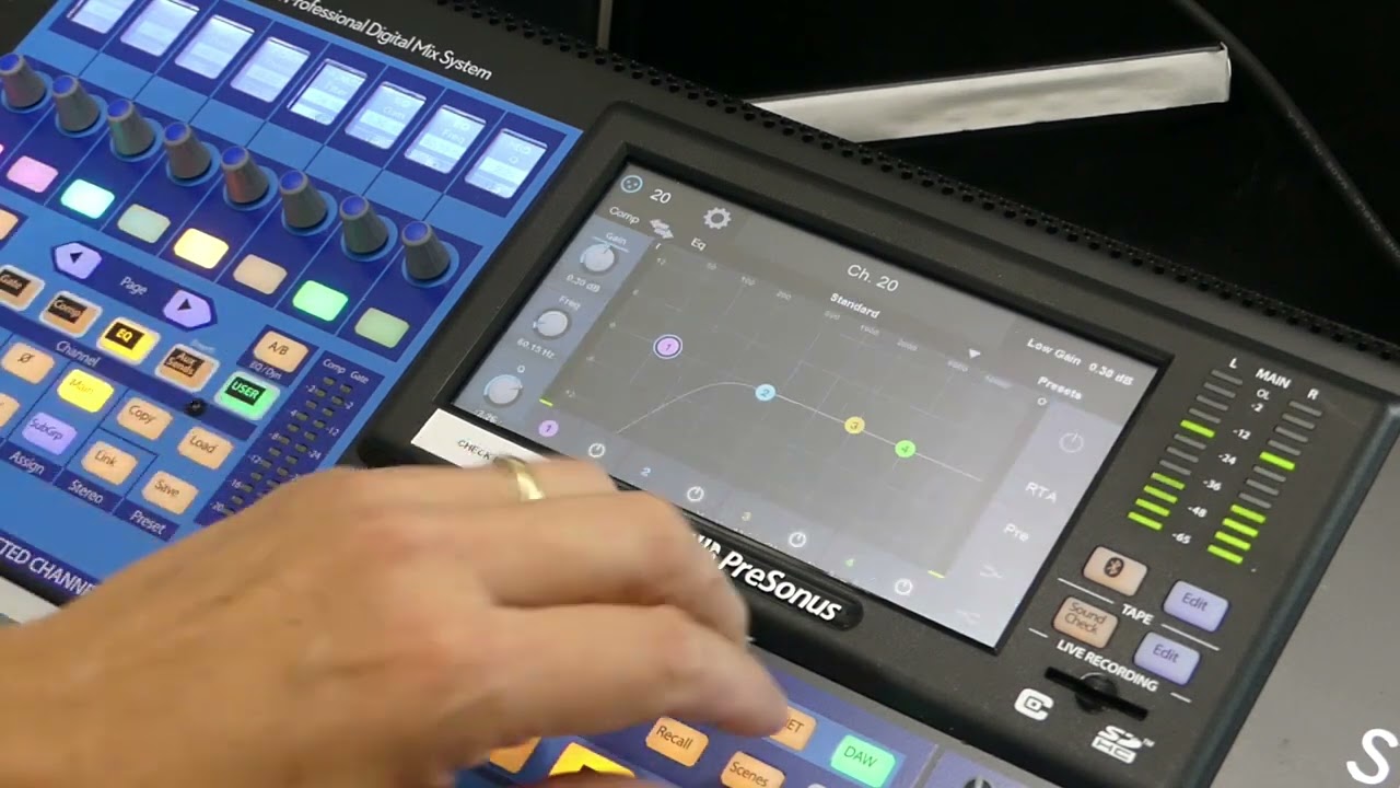 Setting gate, compressor, and EQ values for a virtual drum kit using a Presonus series iii  console.