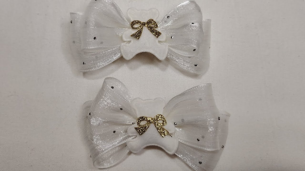 Tutorial #15bear centerpiece hair accessories #tutorial #diy #easyguide 