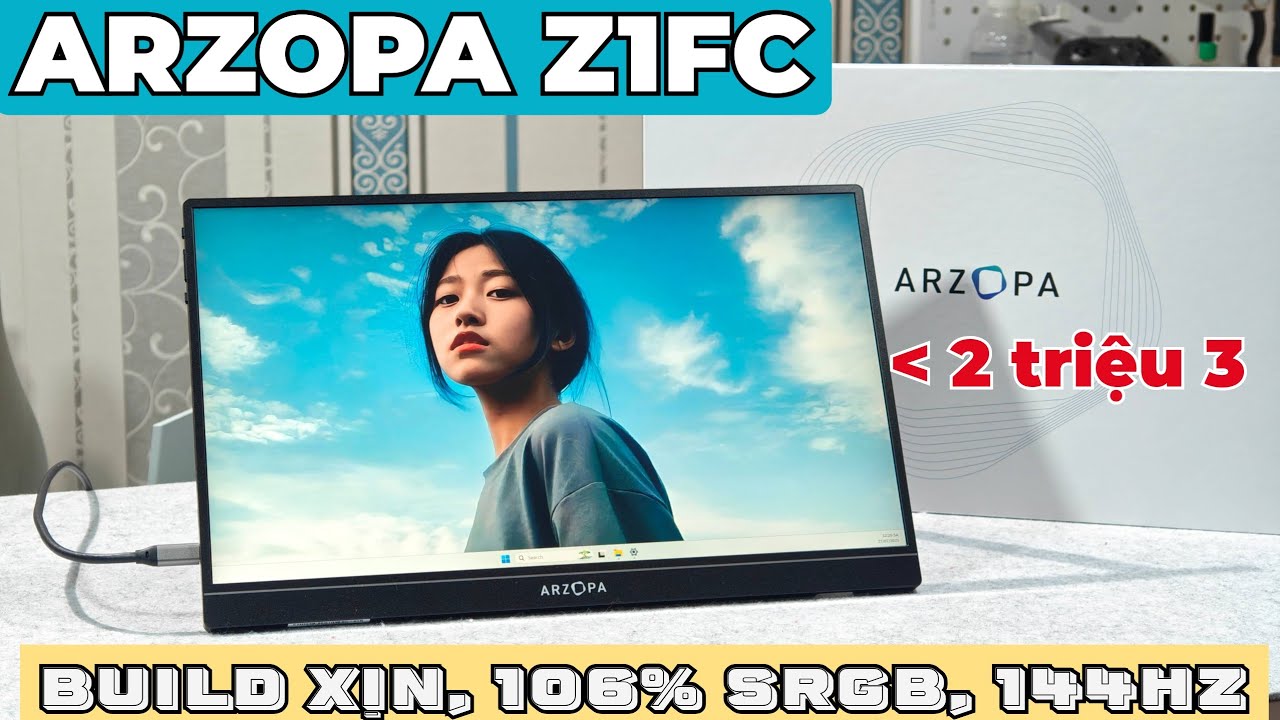 Màn hình di động Arzopa Z1FC – Chỉ 2TR mà 144Hz, 106% sRGB