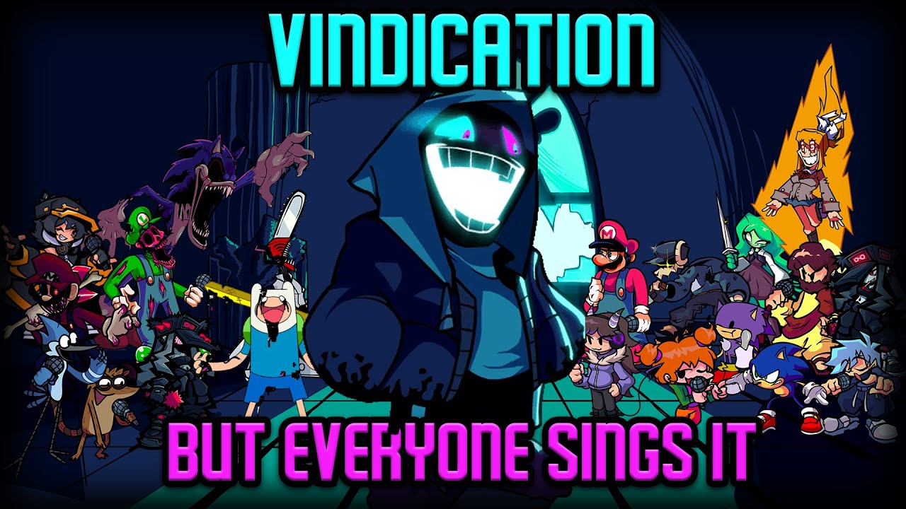 VINDICATION but Every Turn a Different Character Sings It 🎵🎤 (FNF BETADCIU)