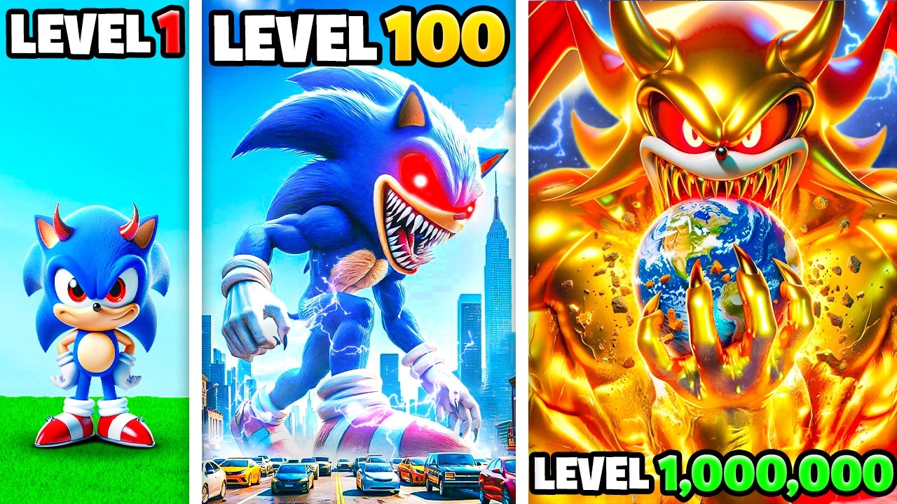 Level 1 to 1,000,000 SONIC.exe in GTA 5