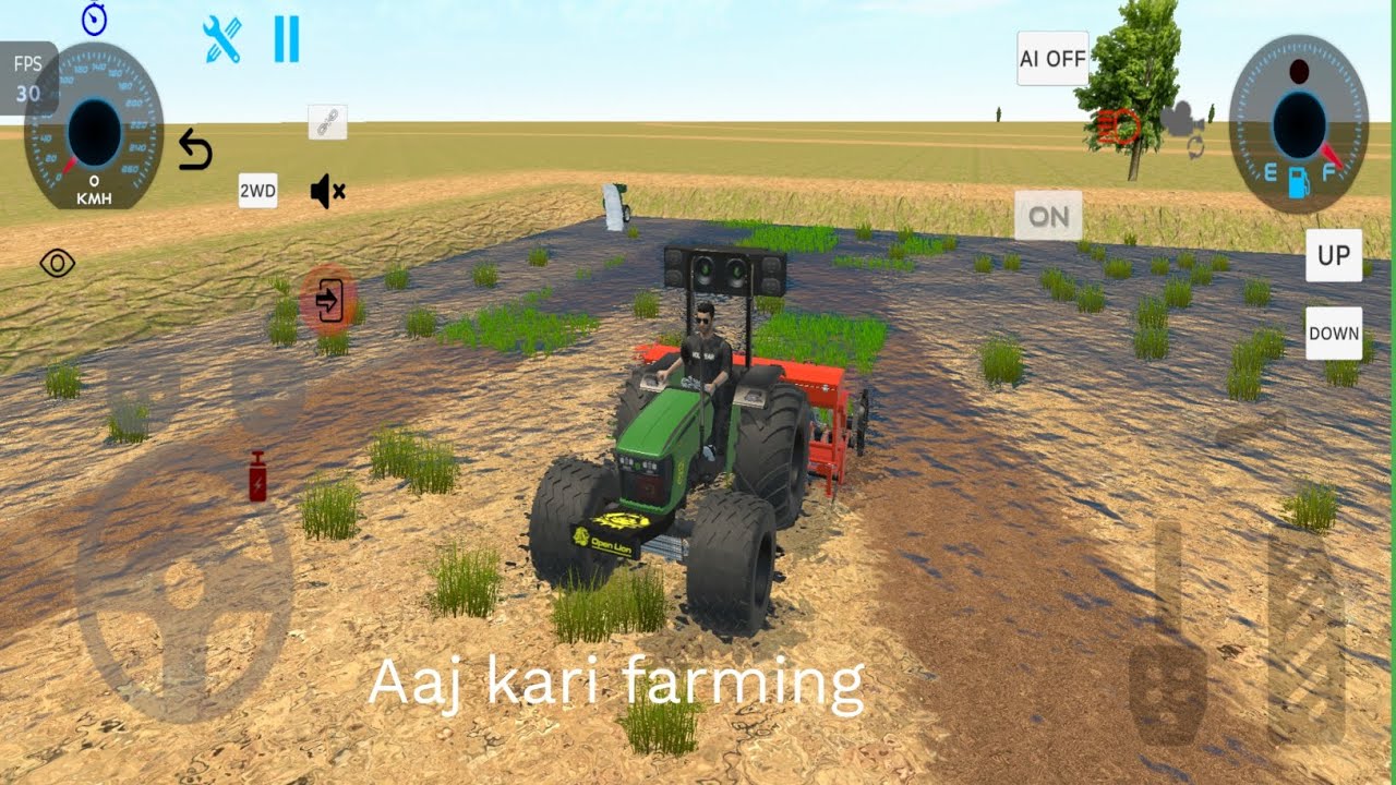 Aaj kari tochan king se farming khada ho gaya tractor 