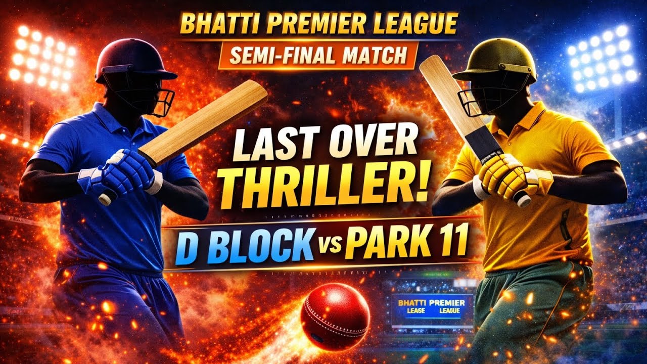 SEMI FINAL MATCH D BLOCK VS PARK11 || BHATTI PREMIER LEAGUE || RIDE WITH SUMER 