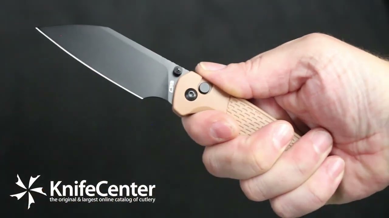 CJRB Cutlery Pyrite-Light Button Lock Folding Knife