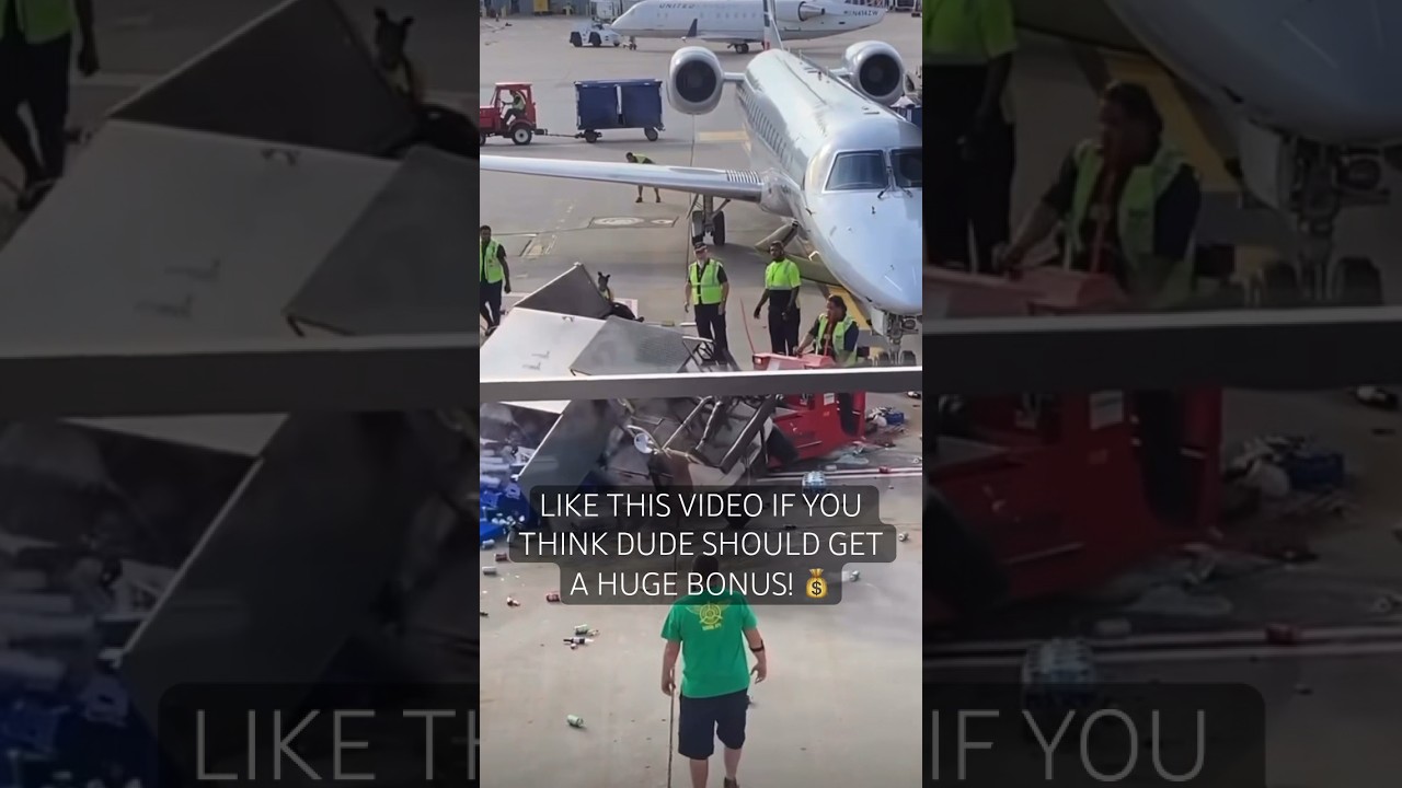 Airline worker saves plane from major damage!