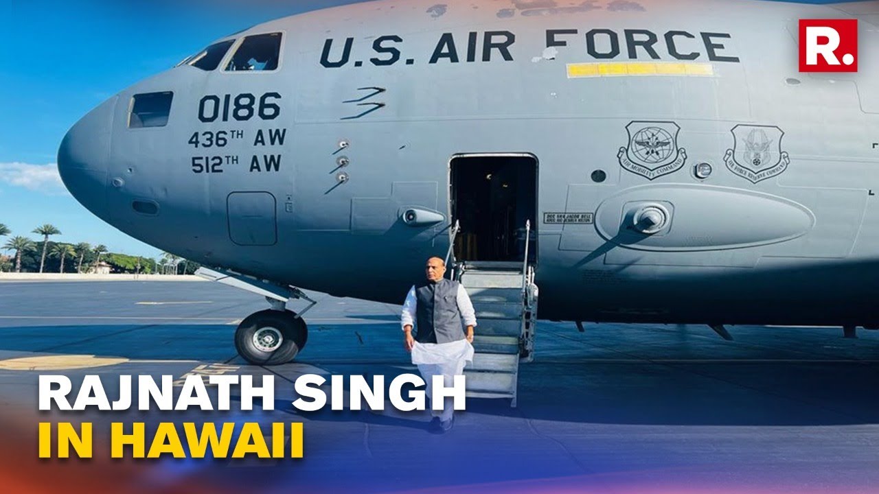 Defence Minister Rajnath Singh Arrives In Hawaii To Visit US Indo-Pacific Command Headquarters