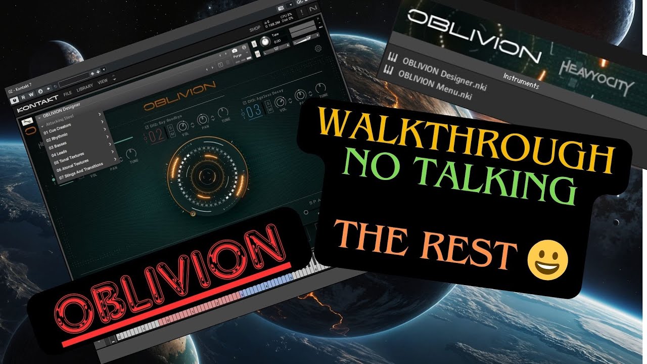 Heavyocity Oblivion Walkthrough All Presets - Part 3 - Basses Leads Textures etc - No Talking