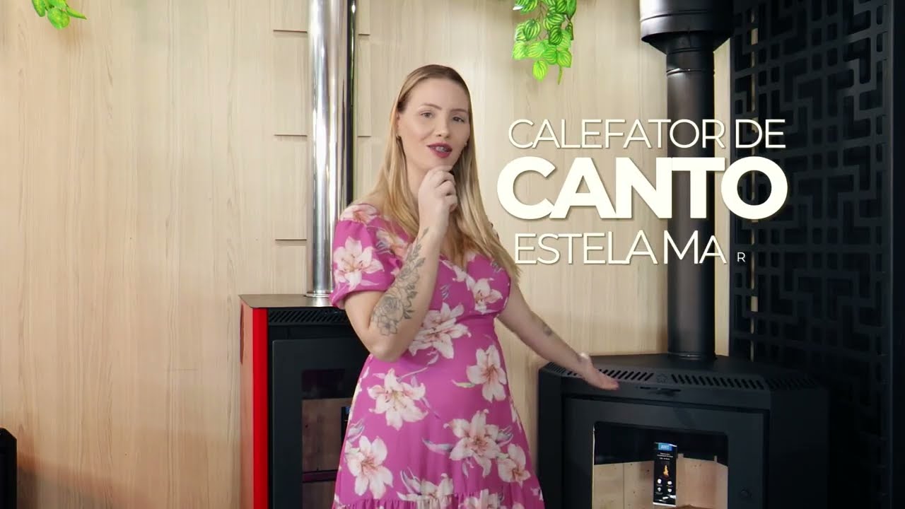 Calefator de Canto a Lenha Dupla Combust&atilde;o Estela Maris 420m&sup3;