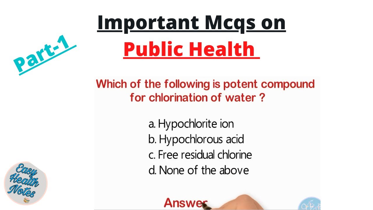 Important 50 Public health MCQs (multiple choice questions) with answers
