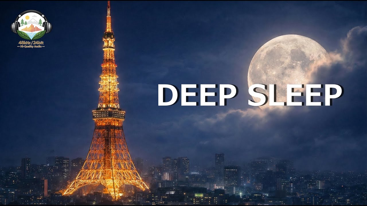 Deep Sleep 🌙 | Tokyo Tower at Night | 1 Hour | No Ads | गहरी नींद के लिए शांत संगीत