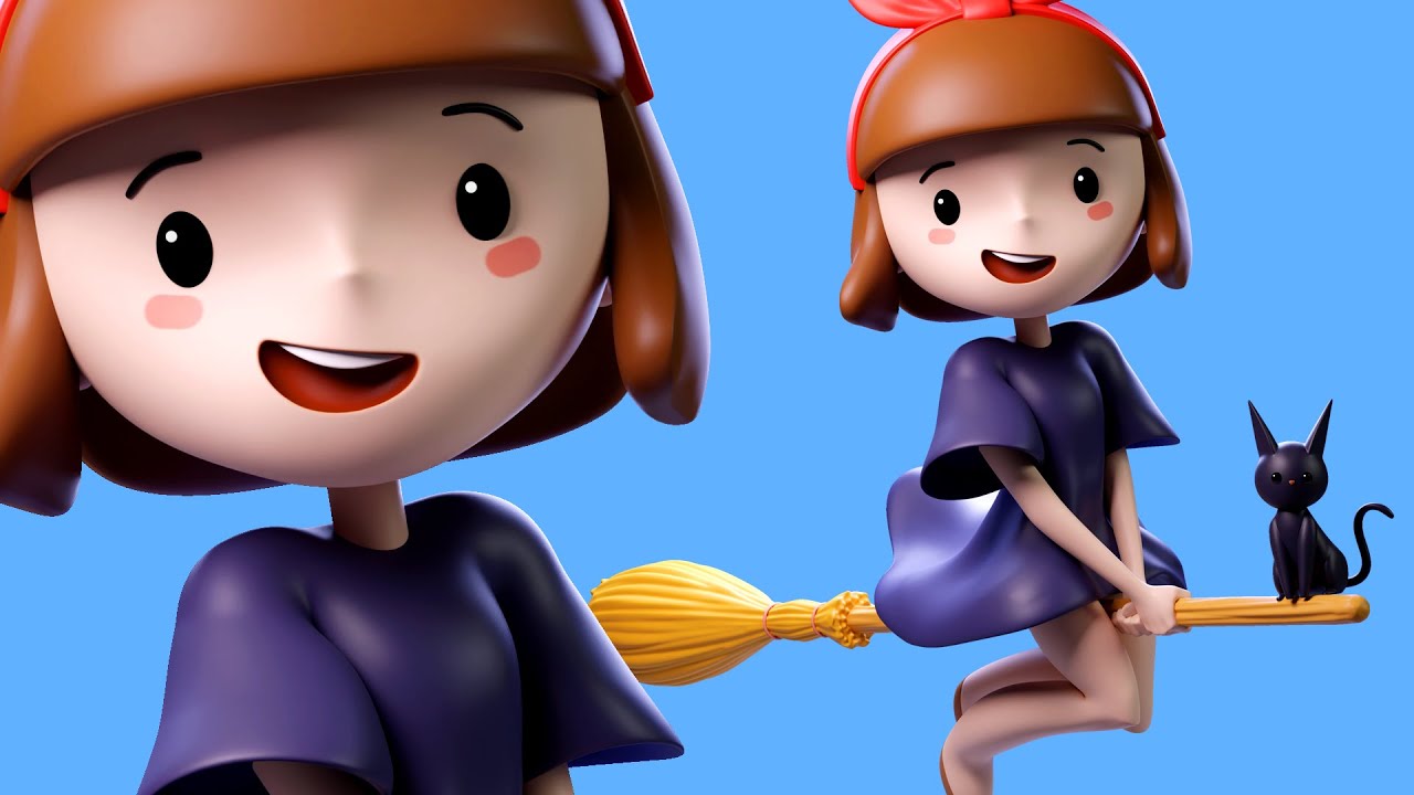 3D Sculpting a Chibi KiKi  | Kiki's Delivery Service: Studio Ghibli