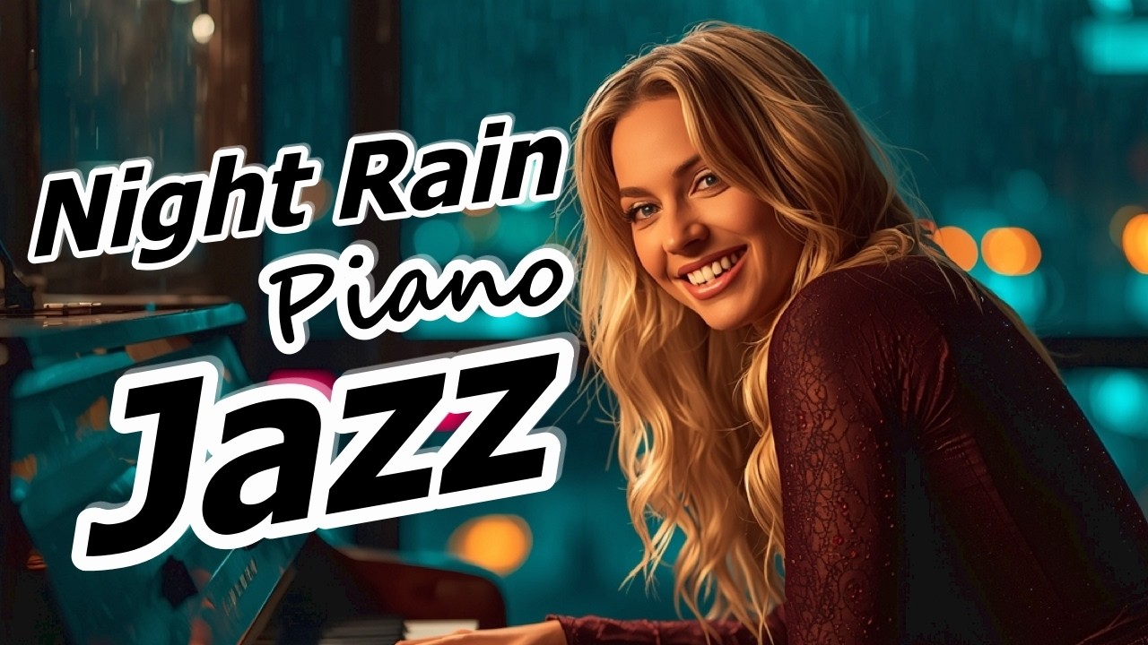Jazz Music Stream - Night Rain Piano