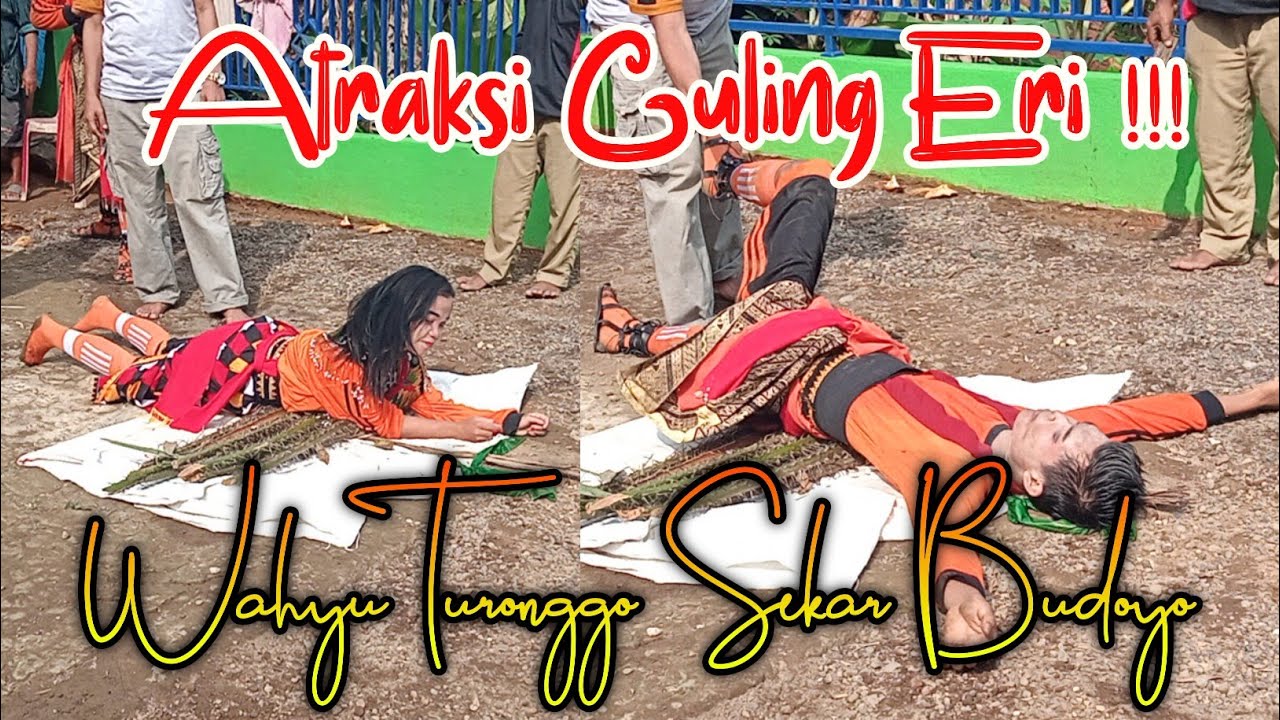 MENDUNG GILAR !!! ATRAKSI GULING ERI EBEG WAHYU TURONGGO SEKAR BUDOYO LIVE SAWANGAN LUMBIR 