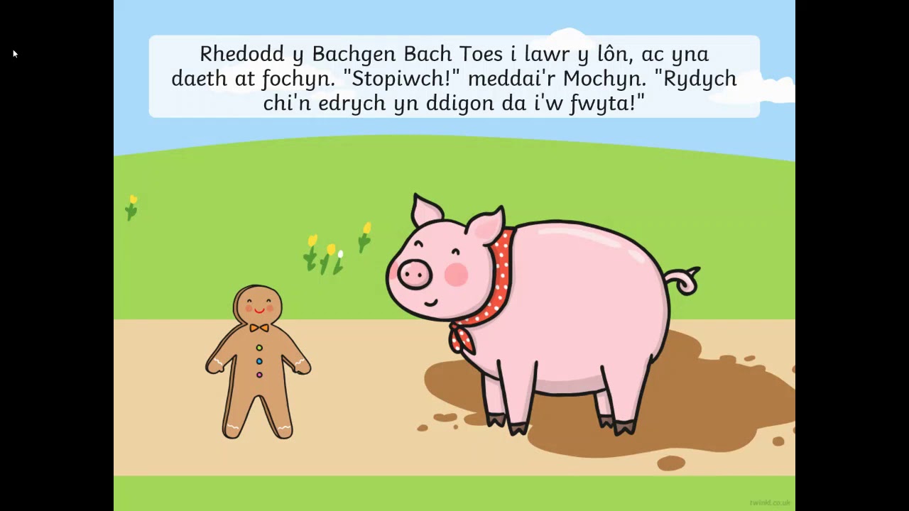 Y Bachgen Bach Toes (The Gingerbread Man) | Welsh Story Time for Kids!