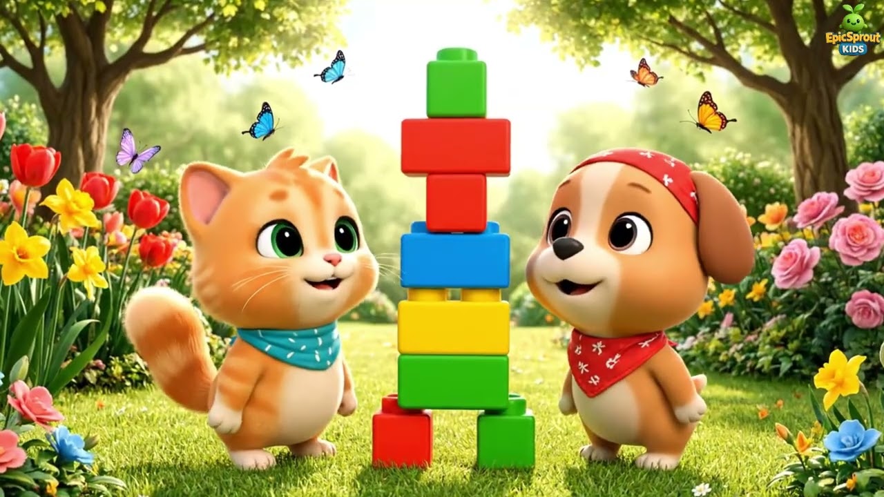 Russian | Самая шаткая башня | The Wobbliest Tower Ever | kids song