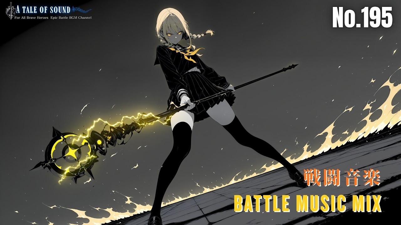 1-Hours Battle Music MIX | Thunder Spear Piercing Fate, A Symphony of Awakening | 戦闘音楽 No.195